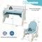 Kids Drawing Table and Chair Set Erasable Desktop Storage Shelf